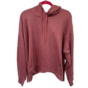 Old Navy Hooded Sweatshirt Pullover Sz XL Rose Pink Drop‎ Shoulder Relaxed Fit